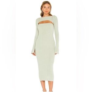 X REVOLVE Paloma Bodycon Midi Dress in Sage
BUBISH